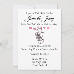 Euphonium Wedding Invitation Brass Musicians