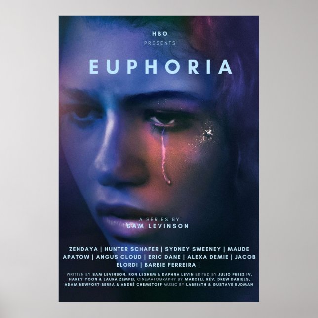 EUPHORIA ZENDAYA TV SHOW POSTER (Front)