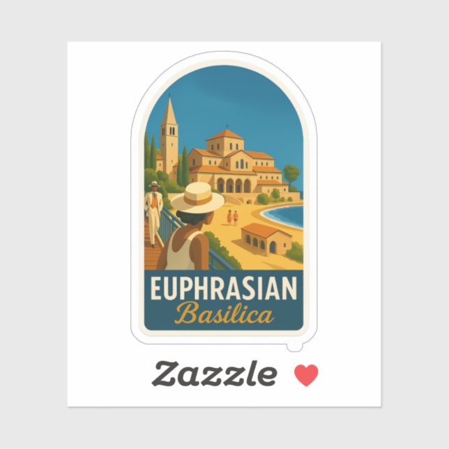 Euphrasian Basilica Poreč Croatia Vintage Travel P (Sheet)