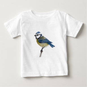 Eurasian Blue Tit Bird (Cyanistes caeruleus) Baby T-Shirt