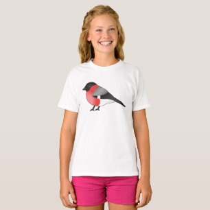 Eurasian Bullfinch Cute Cartoon Bird Illustration T-Shirt