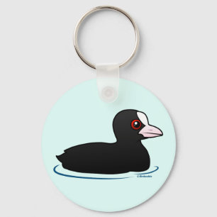 Eurasian Coot Key Ring