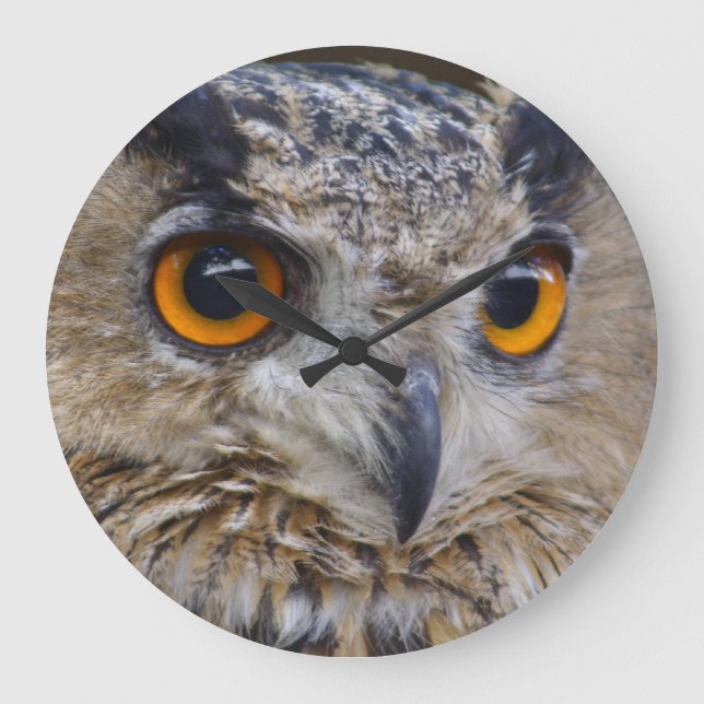 Eurasian Eagle-owl Large Clock (Front)