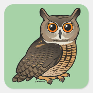 Eurasian Eagle-Owl Square Sticker
