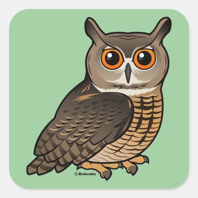 Eurasian Eagle-Owl Square Sticker (Front)