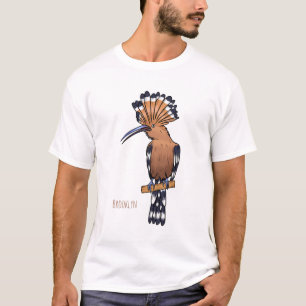 Eurasian hoopoe bird cartoon illustration T-Shirt