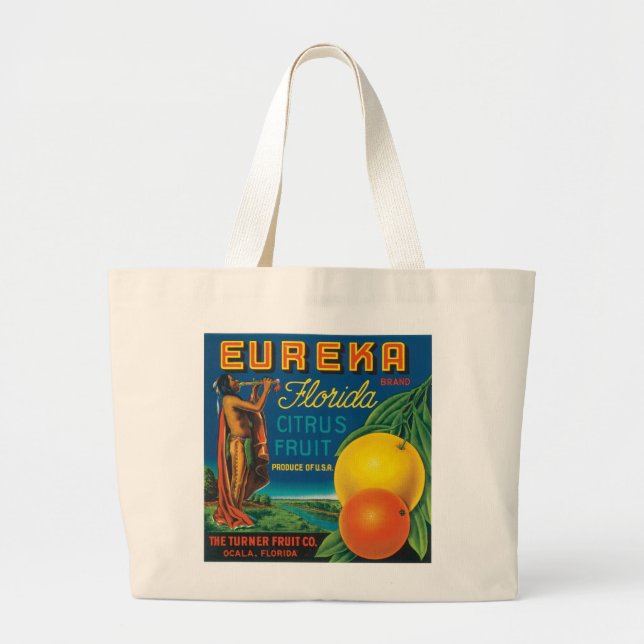 Eureka Florida Citrus Fruit Large Tote Bag (Front)