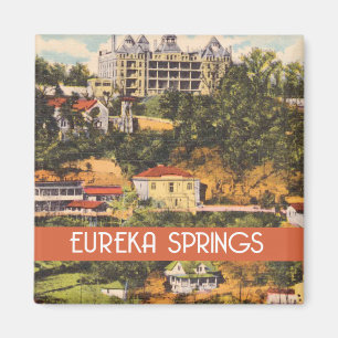 Eureka Springs, Arkansas vintage illustration Magnet