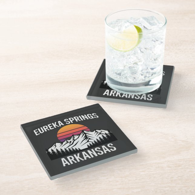 Eureka Springs Glass Coaster (Angled)