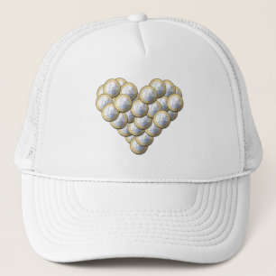 Euro Coins - heart pattern - hat