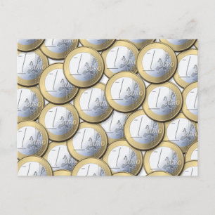 Euro Coins postcard