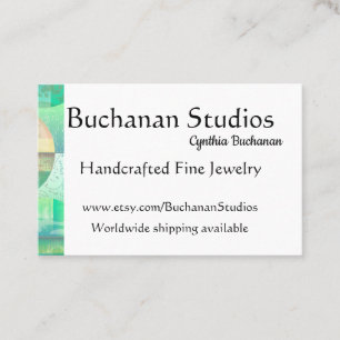 Euro Large Personalise Text Feminine Memorable Business Card