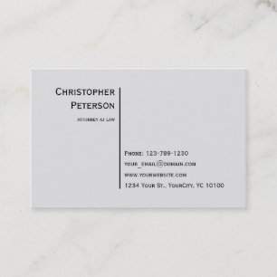Euro Minimalist Elegant Line Attorney at Law Business Card