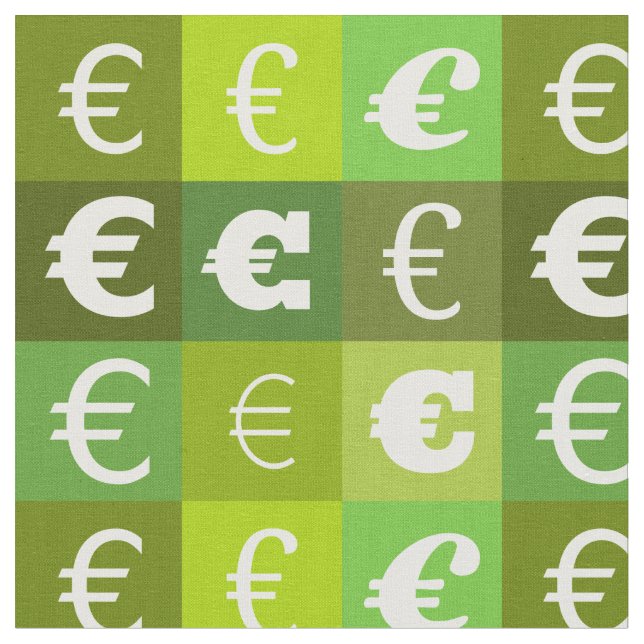 Euro money sign pattern fabric (Close Up)