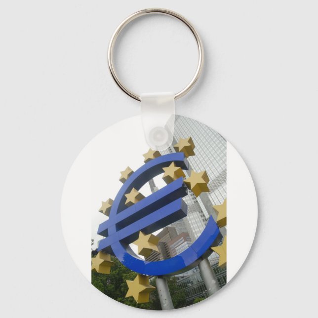 Euro sign Frankfurt Key Ring (Front)