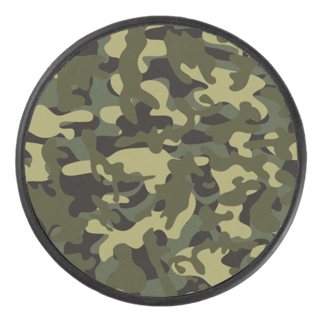 Euro Spring Camouflage  Hockey Puck (Front)