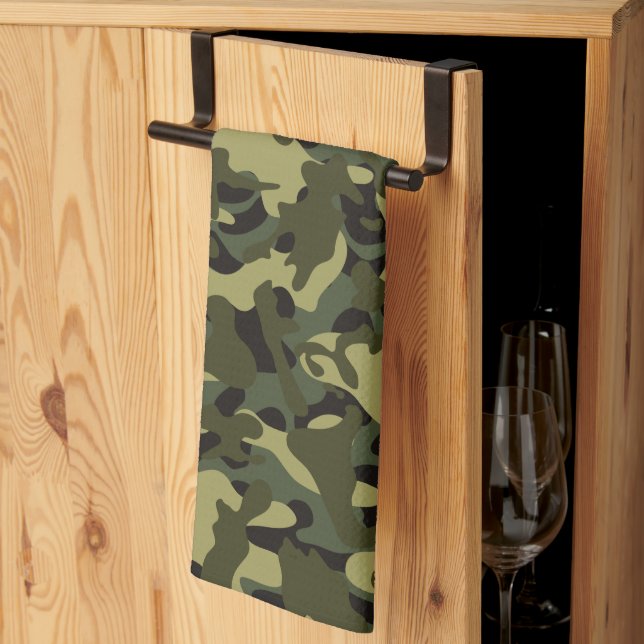 Euro Spring Camouflage Tea Towel (Thirds Fold)