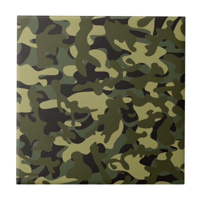 Euro Spring Camouflage  Tile (Front)