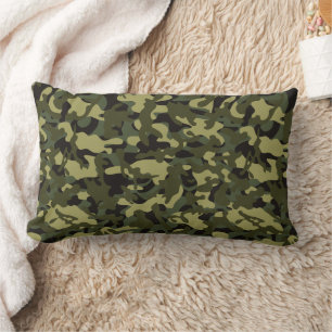 Euro Spring Camouflage Tissue Paper Lumbar Cushion
