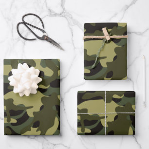 Euro Spring Camouflage  Wrapping Paper Sheet