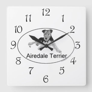 Euro-Style Puppy Square Wall Clock