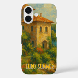 Euro Summer Oil Painting Villa iPhone 16 Case
