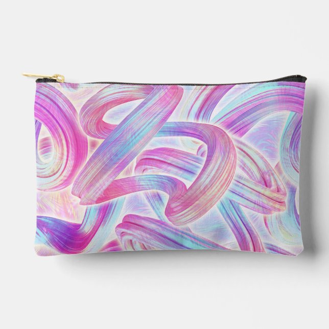 eurobeat holorave - pink and blue : accessory pouch (Front)