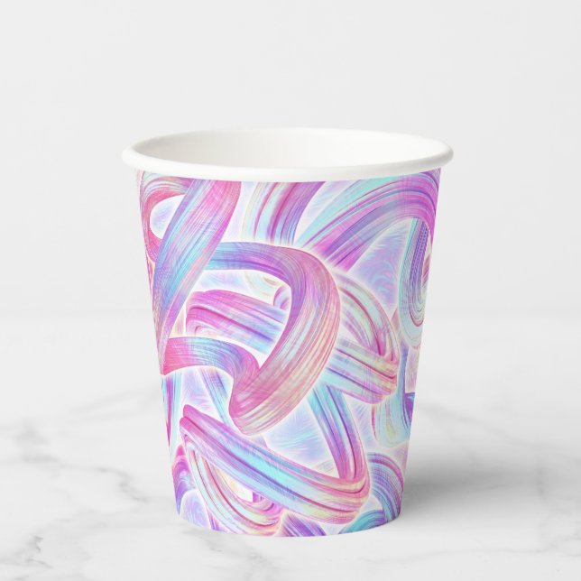 eurobeat holorave - pink and blue : paper cups (Front)