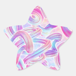 eurobeat holorave - pink and blue : star sticker
