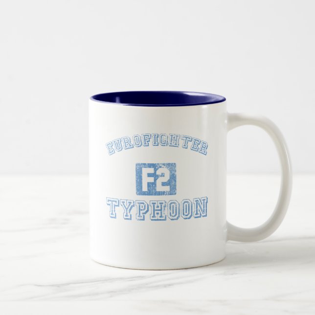 Eurofighter Typhoon - BLUE Two-Tone Coffee Mug (Right)