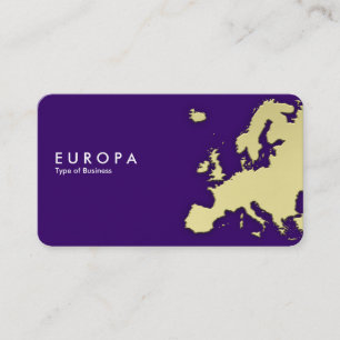 EUROPA - 3d Gold effect - Deep Purple Business Card