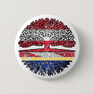 Europa Auerisch Österreichisch Österreich Baum 6 Cm Round Badge