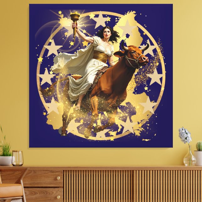 Europa Aurora Canvas Print (Insitu(LivingRoom))