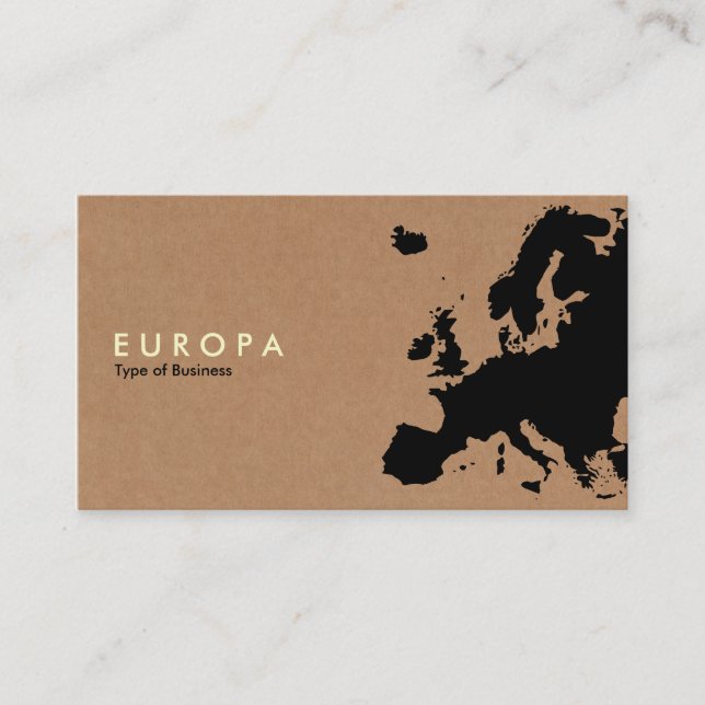 EUROPA - Cardboard Business Card (Front)