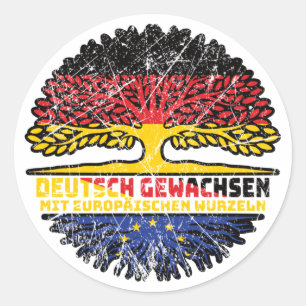 Europa Europäisch Deutsch Deutschland Baum Wurzel Classic Round Sticker