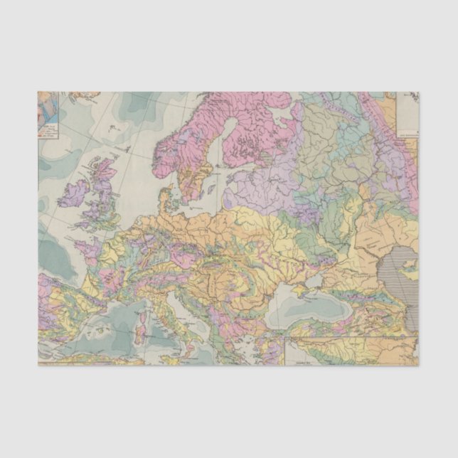 Europa - Geologic Map of Europe Tissue Paper (Front)