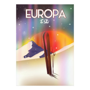 Europa - Moon of Jupiter Space Art. Photo Print