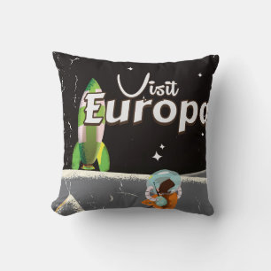 Europa vintage travel poster cushion