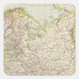 Europaisches Russland - Map of Europe and Russia Square Sticker