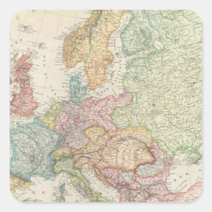 Europe 16 square sticker