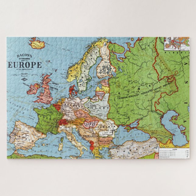 Europe 1923 jigsaw puzzle (Horizontal)