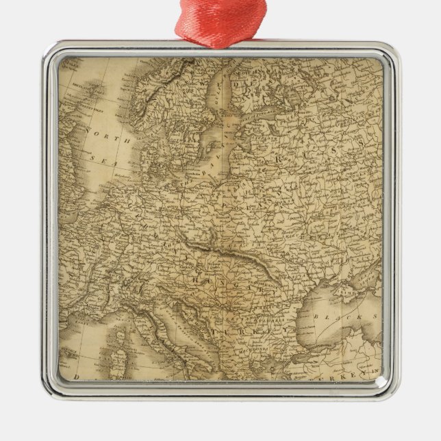 Europe 19 metal tree decoration (Front)