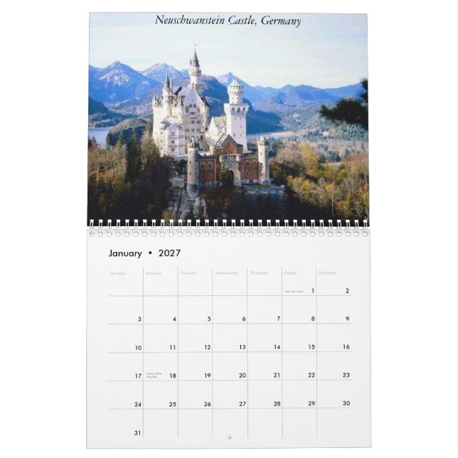 Europe 2015 Travel Calendar (Jan 2027)