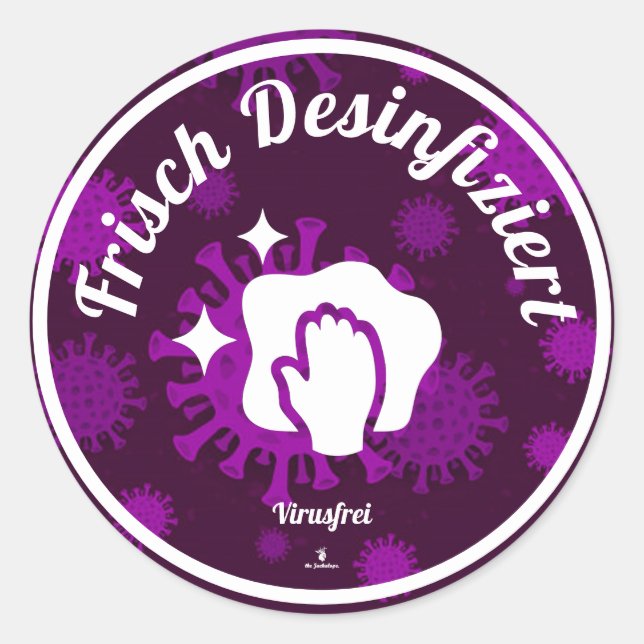 " Europe: 2020 - Fresh disinfected ... Classic Round Sticker (Front)