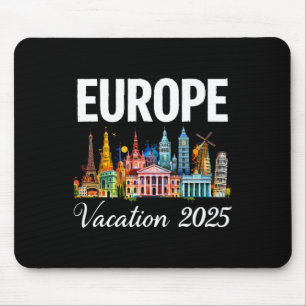 Europe 2025 Vacation Souvenir Trip Summer Travel F Mouse Pad
