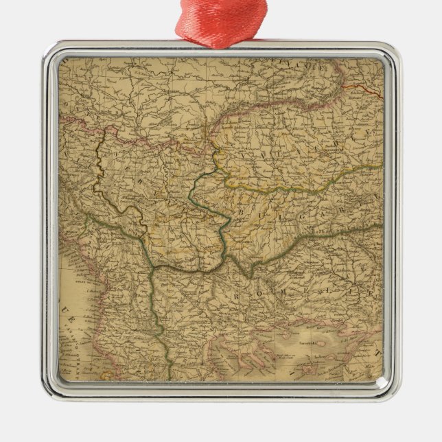 Europe 23 metal tree decoration (Front)