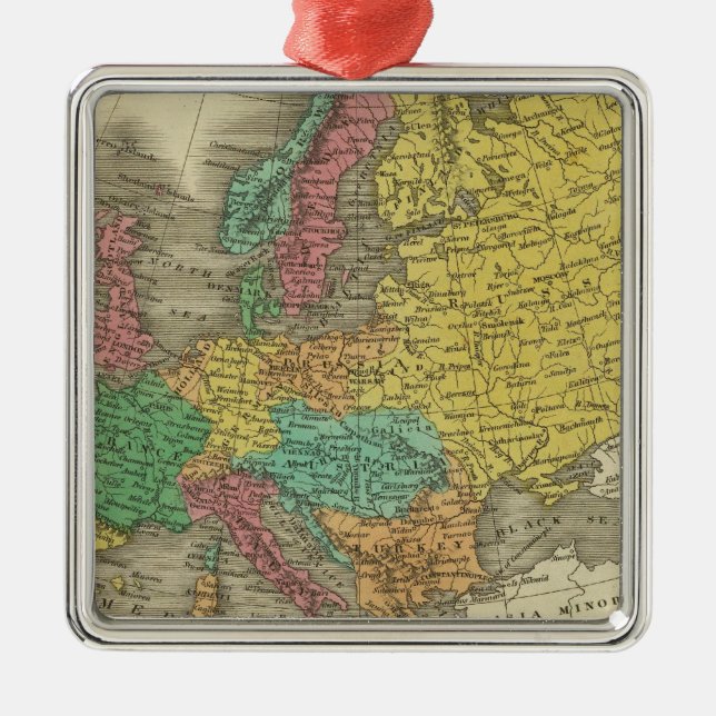 Europe 2 metal tree decoration (Front)