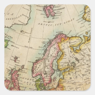 Europe 3 square sticker