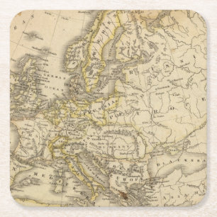Europe 52 square paper coaster
