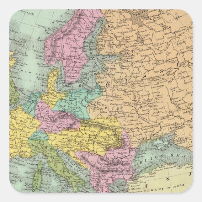 Europe 7 square sticker (Front)